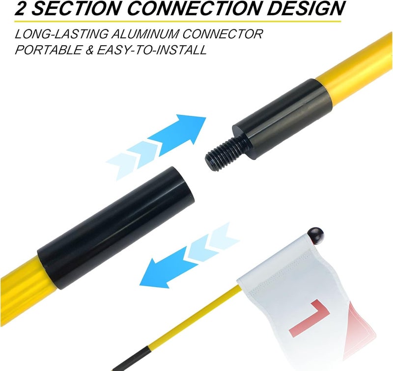 Crestgolf 4PCS Golf Flagstick - Portable Design, Practice Putting Green Flag Stick for Yard - Golf Pole Pin Flagpole - Image 4